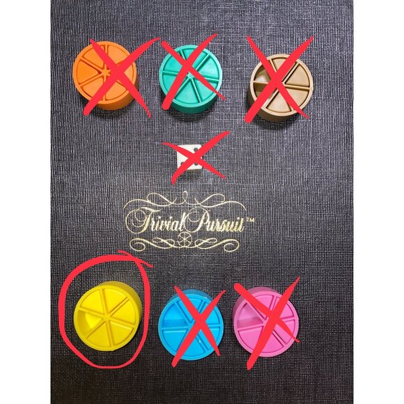 Trivial Pursuit Replacement Pie Wedge Yellow Token Game Piece - Picture 1 of 1